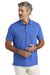 Tommy Bahama ST224065TB Mens Palmetto Paradise Short Sleeve Polo Shirt Team Blue Model Front