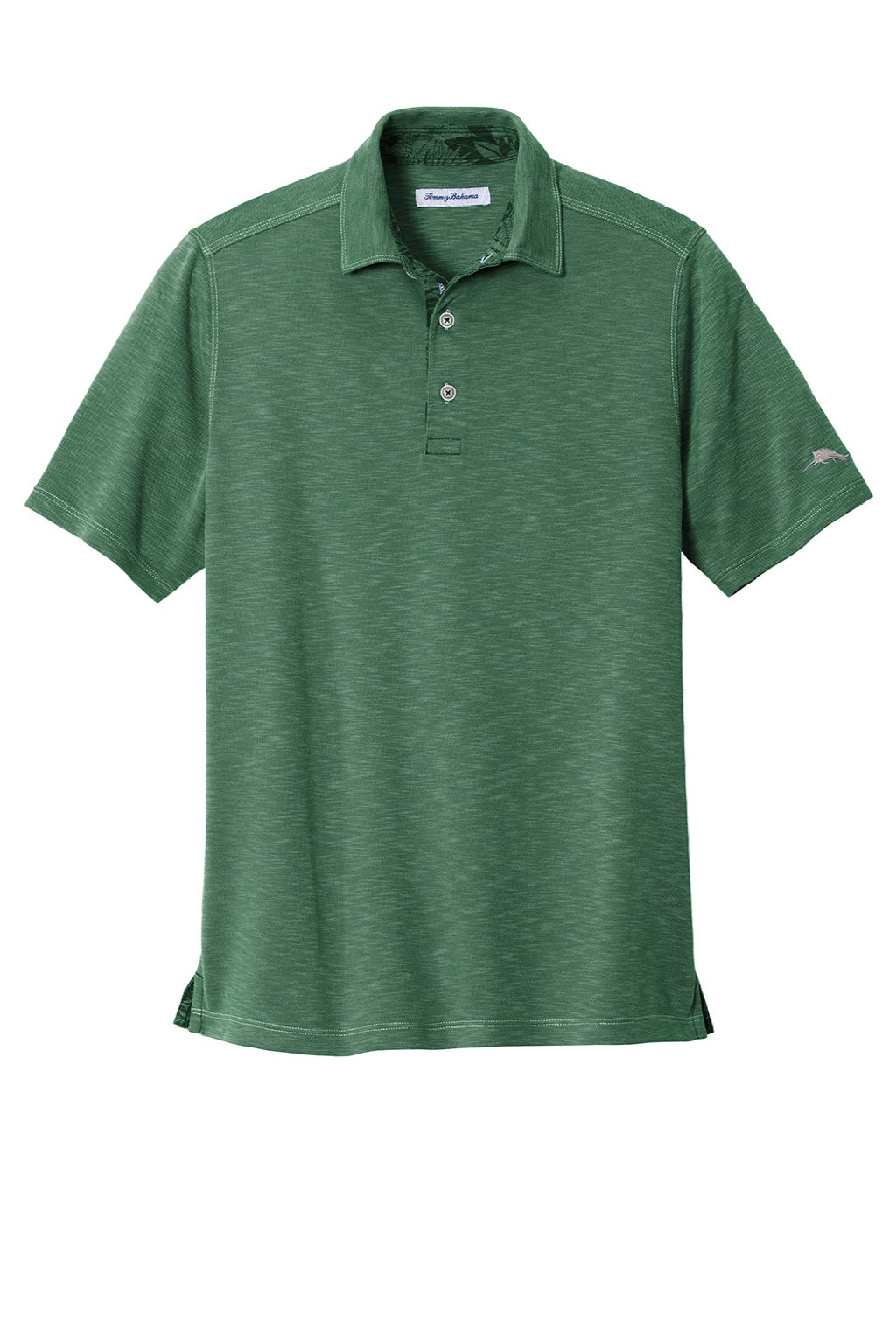 Tommy Bahama ST224065TB Mens Palmetto Paradise Short Sleeve Polo Shirt Veridian Pine Green Flat Front