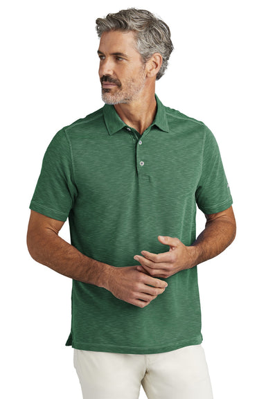 Tommy Bahama ST224065TB Mens Palmetto Paradise Short Sleeve Polo Shirt Veridian Pine Green Model Front