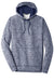 Sport-Tek ST225 Mens Electric Heather Moisture Wicking Fleece Hooded Sweatshirt Hoodie w/ Pouch Pocket True Navy Blue Electric Flat Front