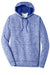 Sport-Tek ST225 Mens Electric Heather Moisture Wicking Fleece Hooded Sweatshirt Hoodie w/ Pouch Pocket True Royal Blue Electric Flat Front