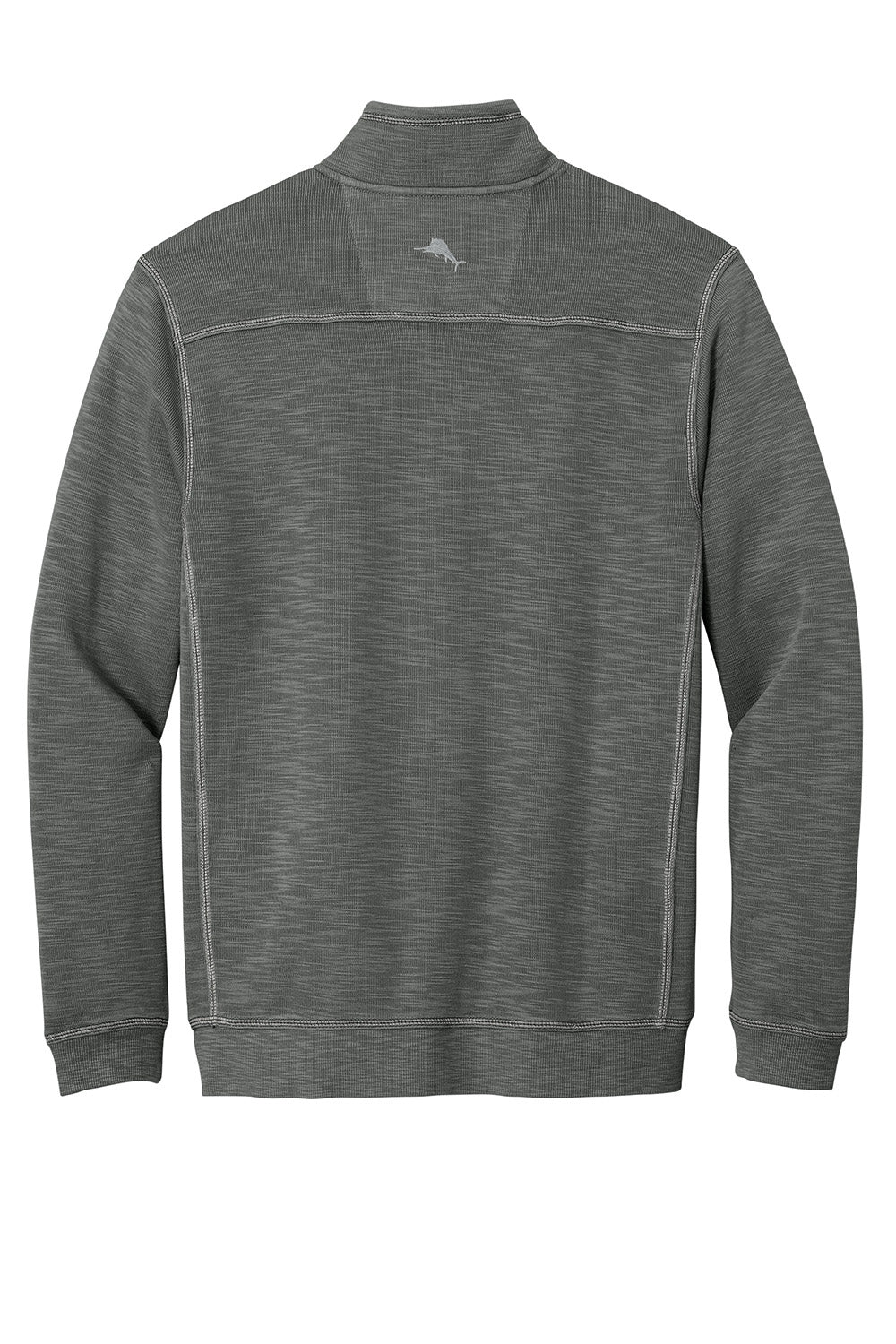 Tommy Bahama ST226342TB Mens Tobago Bay 1/4 Zip Sweatshirt Cave Grey Flat Back
