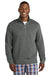 Tommy Bahama ST226342TB Mens Tobago Bay 1/4 Zip Sweatshirt Cave Grey Model Front
