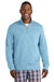 Tommy Bahama ST226342TB Mens Tobago Bay 1/4 Zip Sweatshirt Light Sky Blue Model Front
