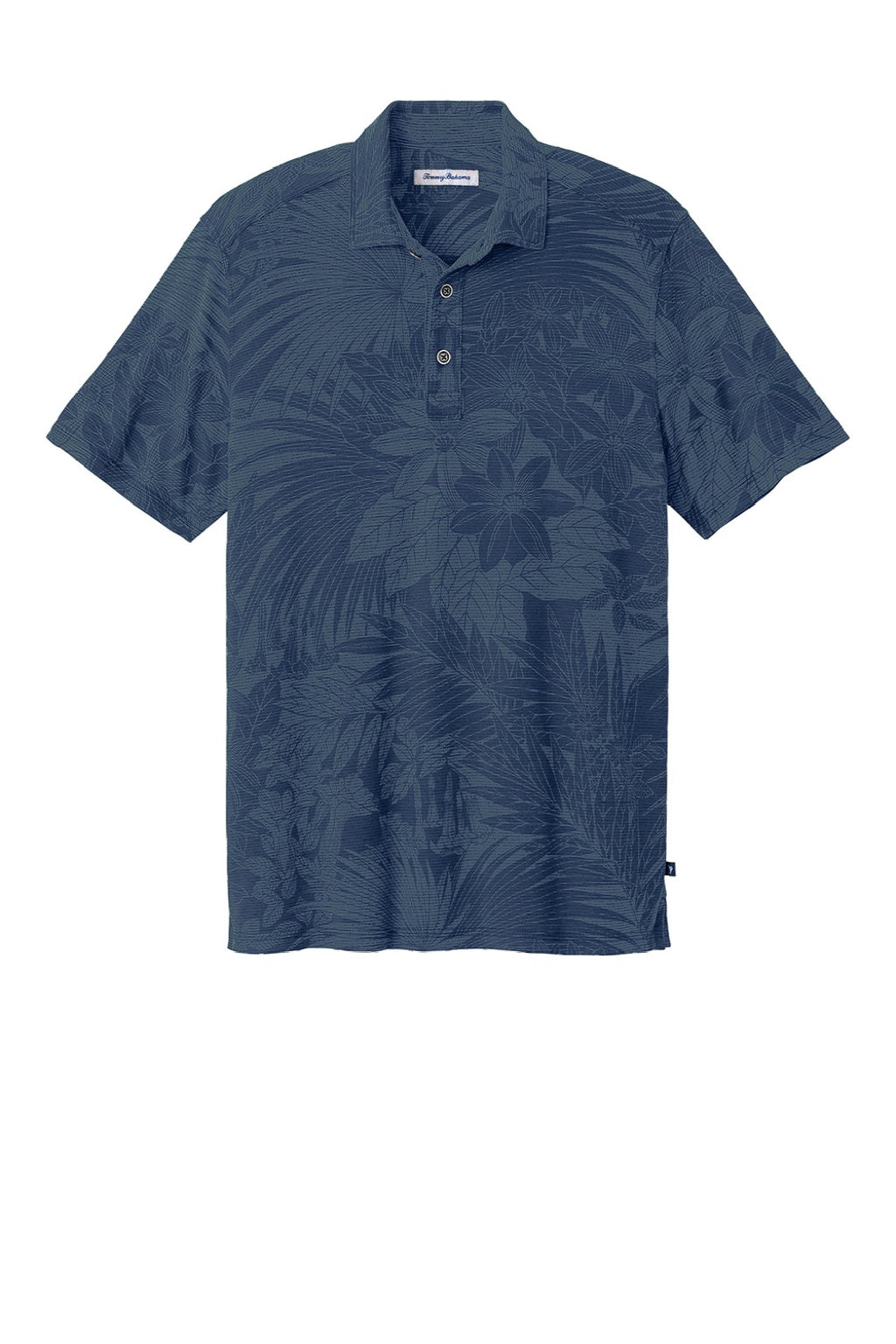 Tommy Bahama ST227544TB Mens Santiago Paradise Moisture Wicking Short Sleeve Polo Shirt Blue Note Flat Front