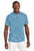 Tommy Bahama ST227544TB Mens Santiago Paradise Moisture Wicking Short Sleeve Polo Shirt Chambray Blue Model Front