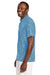 Tommy Bahama ST227544TB Mens Santiago Paradise Moisture Wicking Short Sleeve Polo Shirt Chambray Blue Model Side