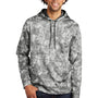 Sport-Tek Mens Sport-Wick Mineral Freeze Moisture Wicking Fleece Hooded Sweatshirt Hoodie w/ Pouch Pocket - Dark Smoke Grey