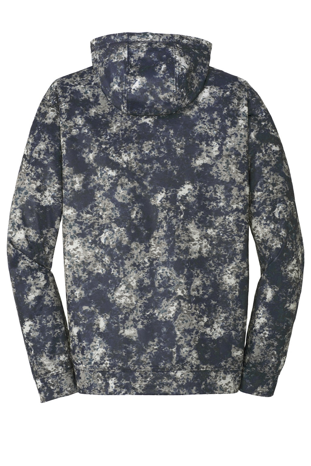 Sport-Tek ST230 Mens Sport-Wick Mineral Freeze Moisture Wicking Fleece Hooded Sweatshirt Hoodie w/ Pouch Pocket True Navy Blue Flat Back