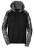 Sport-Tek ST231 Mens Sport-Wick Mineral Freeze Moisture Wicking Fleece Hooded Sweatshirt Hoodie w/ Pouch Pocket Black Flat Front