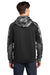 Sport-Tek ST231 Mens Sport-Wick Mineral Freeze Moisture Wicking Fleece Hooded Sweatshirt Hoodie w/ Pouch Pocket Black Model Back