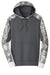 Sport-Tek ST231 Mens Sport-Wick Mineral Freeze Moisture Wicking Fleece Hooded Sweatshirt Hoodie w/ Pouch Pocket Dark Smoke Grey Flat Front