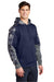 Sport-Tek ST231 Mens Sport-Wick Mineral Freeze Moisture Wicking Fleece Hooded Sweatshirt Hoodie w/ Pouch Pocket True Navy Blue Model 3q