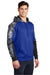 Sport-Tek ST231 Mens Sport-Wick Mineral Freeze Moisture Wicking Fleece Hooded Sweatshirt Hoodie w/ Pouch Pocket True Royal Blue Model 3q