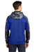 Sport-Tek ST231 Mens Sport-Wick Mineral Freeze Moisture Wicking Fleece Hooded Sweatshirt Hoodie w/ Pouch Pocket True Royal Blue Model Back