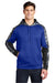 Sport-Tek ST231 Mens Sport-Wick Mineral Freeze Moisture Wicking Fleece Hooded Sweatshirt Hoodie w/ Pouch Pocket True Royal Blue Model Front
