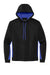 Sport-Tek ST235 Mens Sport-Wick Moisture Wicking Fleece Hooded Sweatshirt Hoodie w/ Pouch Pocket Black/True Royal Blue Flat Front