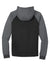 Sport-Tek ST236 Mens Sport-Wick Moisture Wicking Fleece Hooded Sweatshirt Hoodie w/ Pouch Pocket Black/Dark Smoke Grey Flat Back