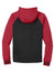 Sport-Tek ST236 Mens Sport-Wick Moisture Wicking Fleece Hooded Sweatshirt Hoodie w/ Pouch Pocket Black/Deep Red Flat Back