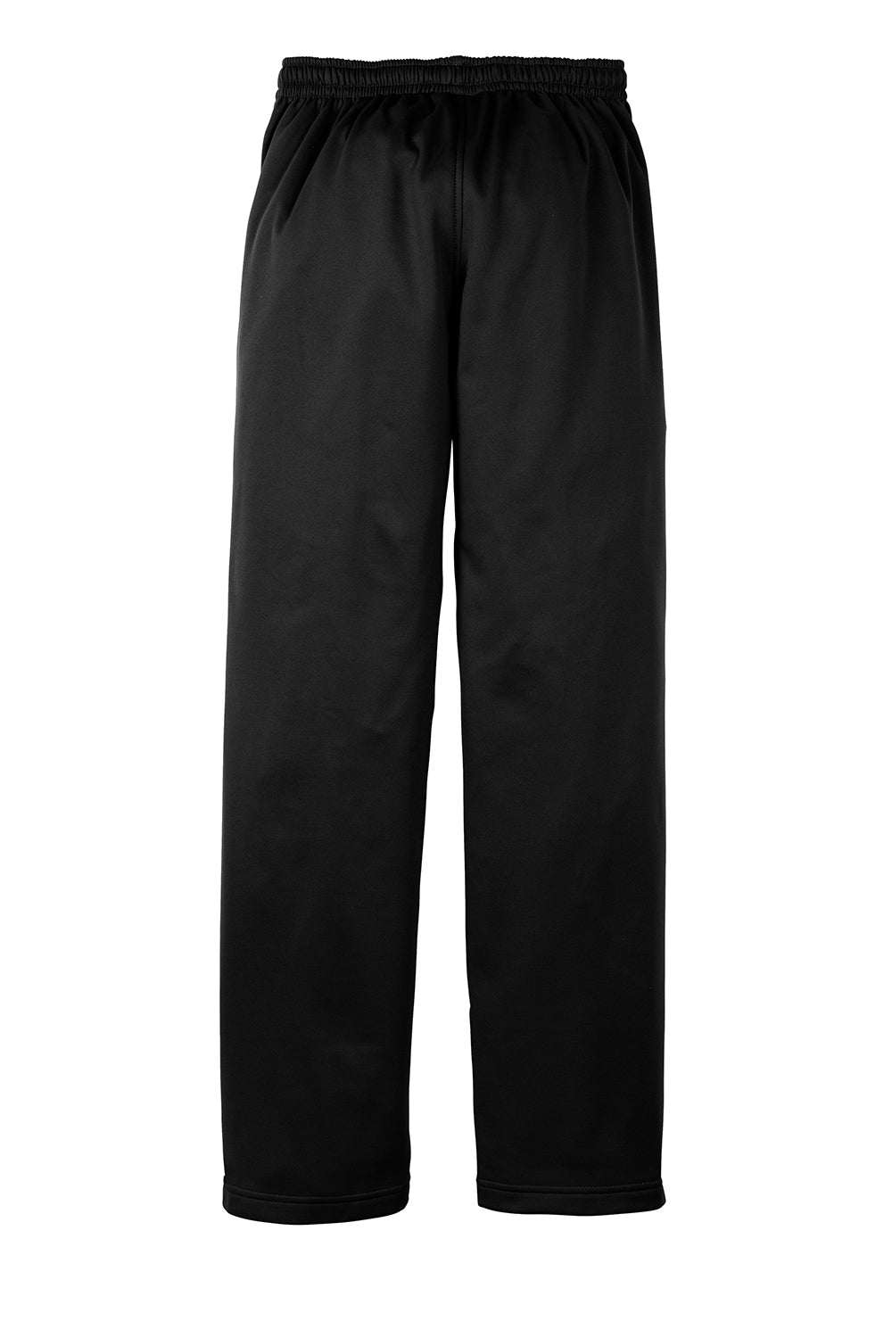 Sport-Tek ST237 Mens Sport Wick Moisture Wicking Fleece Sweatpants w/ Pockets Black Flat Back