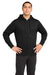 Sport-Tek ST238 Mens Sport-Wick Moisture Wicking Fleece Full Zip Hooded Sweatshirt Hoodie w/ Pouch Pocket Black Model Front