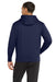 Sport-Tek ST238 Mens Sport-Wick Moisture Wicking Fleece Full Zip Hooded Sweatshirt Hoodie w/ Pouch Pocket Navy Blue Model Back