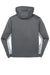 Sport-Tek ST239 Mens Sport-Wick CamoHex Moisture Wicking Fleece Hooded Sweatshirt Hoodie w/ Pouch Pocket Dark Smoke Grey/White Flat Back
