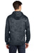 Sport-Tek ST240 Mens Sport-Wick CamoHex Moisture Wicking Fleece Hooded Sweatshirt Hoodie w/ Pouch Pocket Dark Smoke Grey Model Back