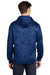 Sport-Tek ST240 Mens Sport-Wick CamoHex Moisture Wicking Fleece Hooded Sweatshirt Hoodie w/ Pouch Pocket True Royal Blue Model Back