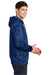 Sport-Tek ST240 Mens Sport-Wick CamoHex Moisture Wicking Fleece Hooded Sweatshirt Hoodie w/ Pouch Pocket True Royal Blue Model Side