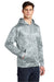 Sport-Tek ST240 Mens Sport-Wick CamoHex Moisture Wicking Fleece Hooded Sweatshirt Hoodie w/ Pouch Pocket White Model 3q