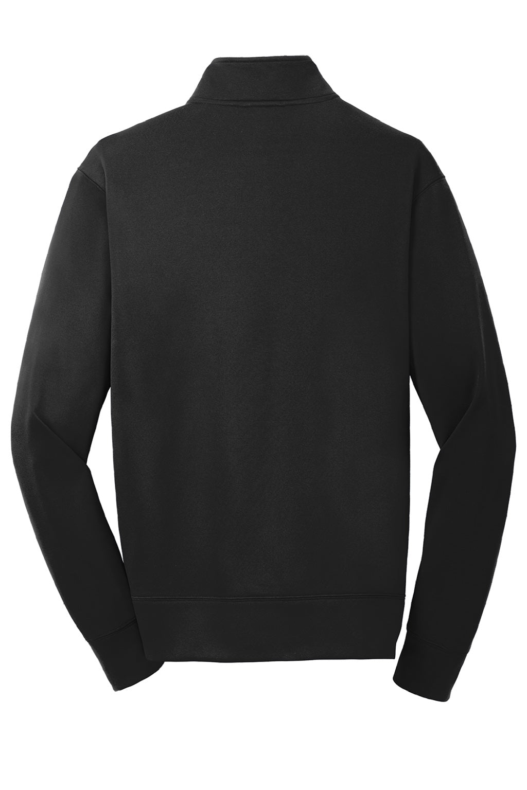 Sport-Tek ST241 Mens Sport-Wick Moisture Wicking Fleece Full Zip Sweatshirt w/ Pockets Black Flat Back