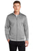 Sport-Tek ST241 Mens Sport-Wick Moisture Wicking Fleece Full Zip Sweatshirt w/ Pockets Silver Grey Model Front