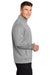 Sport-Tek ST241 Mens Sport-Wick Moisture Wicking Fleece Full Zip Sweatshirt w/ Pockets Silver Grey Model Side
