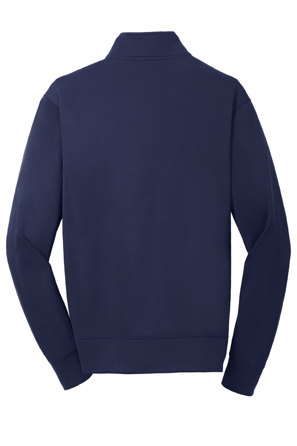 Sport-Tek ST241 Mens Sport-Wick Moisture Wicking Fleece Full Zip Sweatshirt w/ Pockets Navy Blue Flat Back