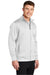 Sport-Tek ST241 Mens Sport-Wick Moisture Wicking Fleece Full Zip Sweatshirt w/ Pockets White Model 3q