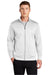 Sport-Tek ST241 Mens Sport-Wick Moisture Wicking Fleece Full Zip Sweatshirt w/ Pockets White Model Front