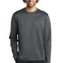 Sport-Tek Mens Moisture Wicking Fleece Crewneck Sweatshirt - Dark Smoke Grey - Closeout
