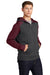 Sport-Tek ST249 Mens Tech Moisture Wicking Fleece 1/4 Zip Hooded Sweatshirt Hoodie w/ Patch Pocket Heather Graphite Grey/Maroon Model 3q