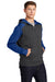 Sport-Tek ST249 Mens Tech Moisture Wicking Fleece 1/4 Zip Hooded Sweatshirt Hoodie w/ Patch Pocket Heather Graphite Grey/True Royal Blue Model 3q