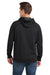 Sport-Tek ST250 Mens Tech Moisture Wicking Fleece Hooded Sweatshirt Hoodie w/ Pouch Pocket Black Model Back