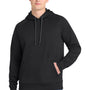 Sport-Tek Mens Tech Moisture Wicking Fleece Hooded Sweatshirt Hoodie w/ Pouch Pocket - Black