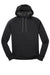 Sport-Tek ST250 Mens Tech Moisture Wicking Fleece Hooded Sweatshirt Hoodie w/ Pouch Pocket Black Flat Front