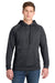 Sport-Tek ST250 Mens Tech Moisture Wicking Fleece Hooded Sweatshirt Hoodie w/ Pouch Pocket Heather Graphite Grey Model Front