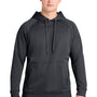 Sport-Tek Mens Tech Moisture Wicking Fleece Hooded Sweatshirt Hoodie w/ Pouch Pocket - Heather Graphite Grey