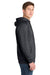 Sport-Tek ST250 Mens Tech Moisture Wicking Fleece Hooded Sweatshirt Hoodie w/ Pouch Pocket Heather Graphite Grey Model Side