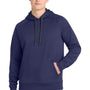 Sport-Tek Mens Tech Moisture Wicking Fleece Hooded Sweatshirt Hoodie w/ Pouch Pocket - True Navy Blue