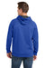 Sport-Tek ST250 Mens Tech Moisture Wicking Fleece Hooded Sweatshirt Hoodie w/ Pouch Pocket True Royal Blue Model Back
