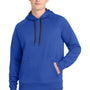 Sport-Tek Mens Tech Moisture Wicking Fleece Hooded Sweatshirt Hoodie w/ Pouch Pocket - True Royal Blue