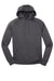 Sport-Tek ST250 Mens Tech Moisture Wicking Fleece Hooded Sweatshirt Hoodie w/ Pouch Pocket Heather Graphite Grey Flat Front